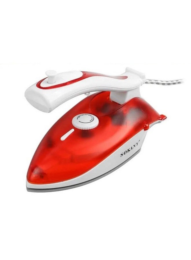 sokany PL-368A Sokany 1000W Foldable Travel Steam Iron, Red - Image 5
